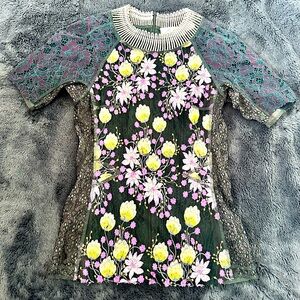 Bryan Lars Beauty Mark Mesh Floral Shirt